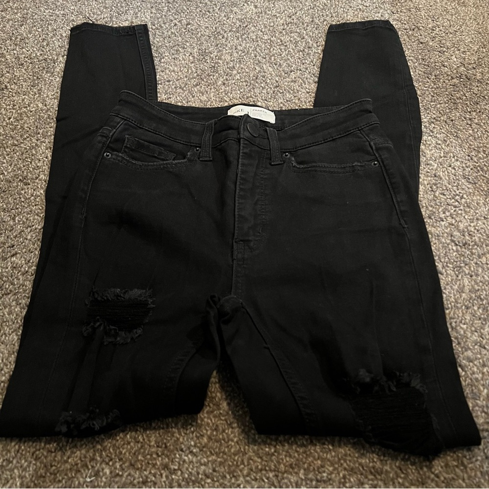 BKE Parker Universal Fit High Rise Ankle Tall Distressed size 24